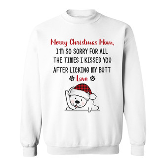 Personalized Christmas Dog Dad Dog Mom Sorry Sweatshirt - Thegiftio UK