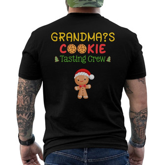 Personalized Christmas Grandma Cookie Tasting Crew Back Print T-Shirt - Thegiftio UK