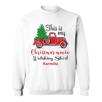 Personalized Christmas Movie Red Truck Sweatshirt - Thegiftio UK