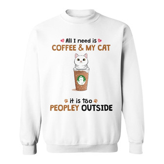 Personalized Coffee Cat Mom Grandma Sweatshirt - Thegiftio UK