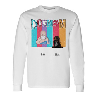 Personalized Colorful Dog Mom Long Sleeve Shirt - Thegiftio UK