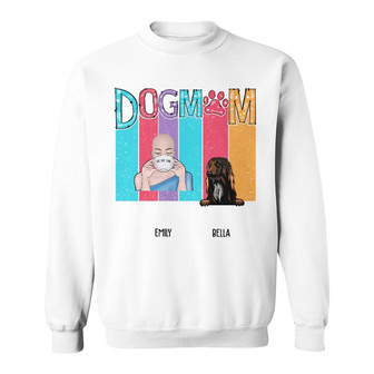 Personalized Colorful Dog Mom Sweatshirt - Thegiftio UK