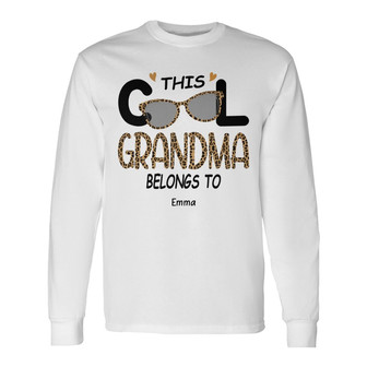 Personalized Cool Grandma White Long Sleeve Shirt - Thegiftio UK