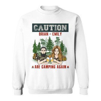 Personalized Couple Camping Funny Sweatshirt - Thegiftio UK