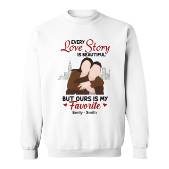 Personalized Couple Love Story Sweatshirt - Thegiftio UK
