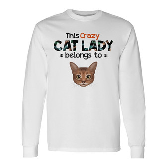 Personalized Crazy Cat Lady Long Sleeve Shirt - Thegiftio UK