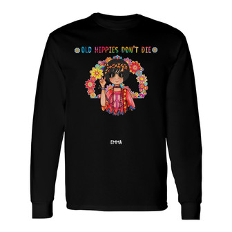 Personalized Crazy Hippie Grandma Long Sleeve Shirt - Thegiftio UK