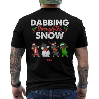 Personalized Dachshund Dog Christmas Back Print T-Shirt - Thegiftio UK