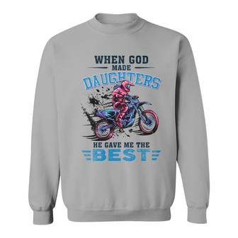Personalized Dad Dirtbike FD White Sweatshirt - Thegiftio UK