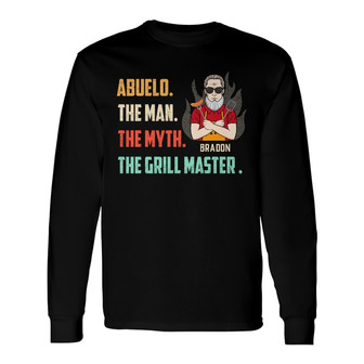 Personalized Dad FD The Grill Master Long Sleeve Shirt - Thegiftio UK