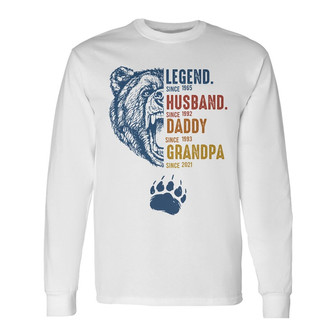 Personalized Dad Grandpa Bear Long Sleeve Shirt - Thegiftio UK