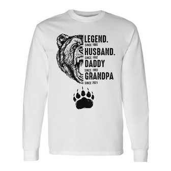 Personalized Dad Grandpa Bear Long Sleeve Shirt - Thegiftio UK