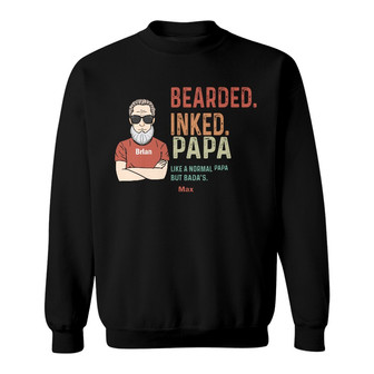 Personalized Dad Grandpa Bearded Sweatshirt - Thegiftio UK