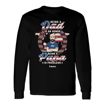 Personalized Dad Grandpa FD Long Sleeve Shirt - Thegiftio UK