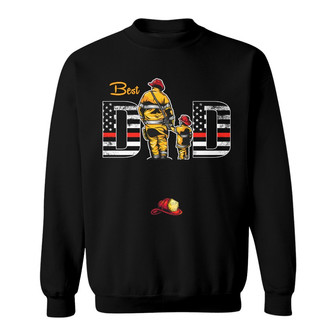 Personalized Dad Grandpa Firefighter Sweatshirt - Thegiftio UK
