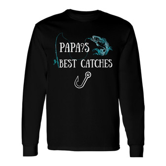 Personalized Dad Grandpa Fishing Best Catches Long Sleeve Shirt - Thegiftio UK
