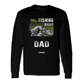 Personalized Dad Grandpa Fishing FD Long Sleeve Shirt - Thegiftio UK