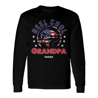 Personalized Dad Grandpa Fishing Long Sleeve Shirt - Thegiftio UK