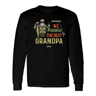 Personalized Dad Grandpa Fishing Long Sleeve Shirt - Thegiftio UK