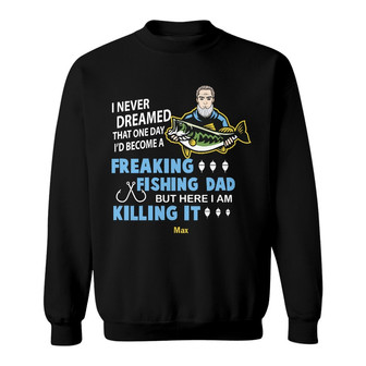 Personalized Dad Grandpa Fishing Sweatshirt - Thegiftio UK