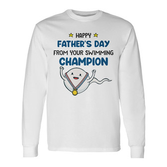 Personalized Dad Grandpa From Swimming Champion Long Sleeve Shirt - Thegiftio UK
