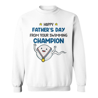 Personalized Dad Grandpa From Swimming Champion Sweatshirt - Thegiftio UK