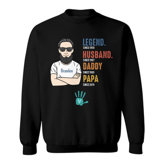 Personalized Dad Grandpa Legend Sweatshirt - Thegiftio UK