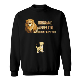 Personalized Dad Grandpa Lion Sweatshirt - Thegiftio UK