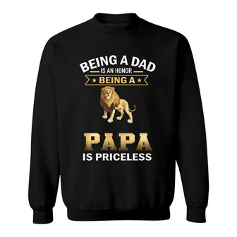 Personalized Dad Grandpa Lion Sweatshirt - Thegiftio UK