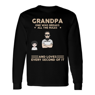 Personalized Dad Grandpa Long Sleeve Shirt - Thegiftio UK