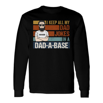 Personalized Dad Grandpa Long Sleeve Shirt - Thegiftio UK