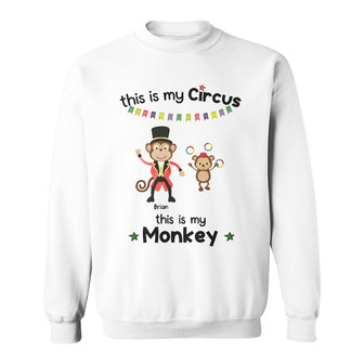 Personalized Dad Grandpa My Circus Sweatshirt - Thegiftio UK