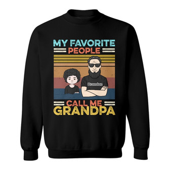Personalized Dad Grandpa My Favorite People Sweatshirt - Thegiftio UK