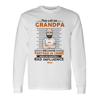Personalized Dad Grandpa Partner Long Sleeve Shirt - Thegiftio UK