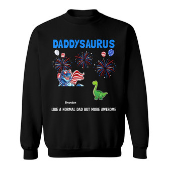 Personalized Dad Grandpa Saurus Sweatshirt - Thegiftio UK
