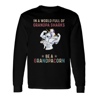 Personalized Dad Grandpa Unicorn Long Sleeve Shirt - Thegiftio UK