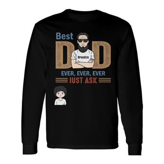 Personalized Dad Long Sleeve Shirt - Thegiftio UK