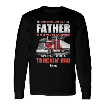 Personalized Dad Trucker FD Long Sleeve Shirt - Thegiftio UK