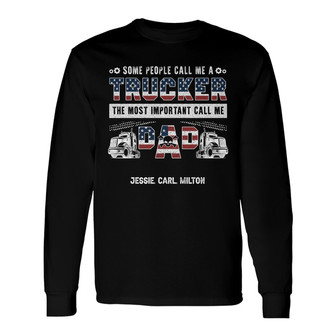 Personalized Dad Trucker FD Long Sleeve Shirt - Thegiftio UK