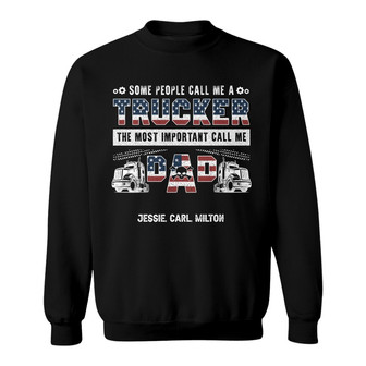 Personalized Dad Trucker FD Sweatshirt - Thegiftio UK