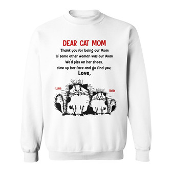 Personalized Dear Cat Dad Mom Sweatshirt - Thegiftio UK