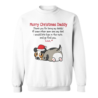Personalized Dear Dog Dad Christmas Sweatshirt - Thegiftio UK