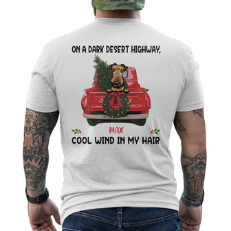 Personalized Dog Christmas Red Truck Back Print T-Shirt - Thegiftio UK