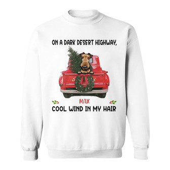 Personalized Dog Christmas Red Truck Sweatshirt - Thegiftio UK