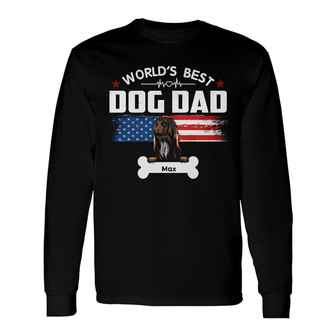 Personalized Dog Dad FD Long Sleeve Shirt - Thegiftio UK