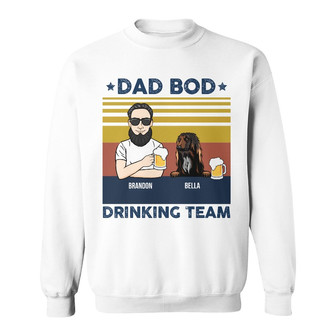 Personalized Dog Dad Grandpa Drinking Team Sweatshirt - Thegiftio UK