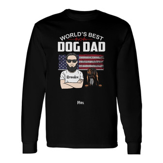 Personalized Dog Dad Grandpa Just Ask Long Sleeve Shirt - Thegiftio UK