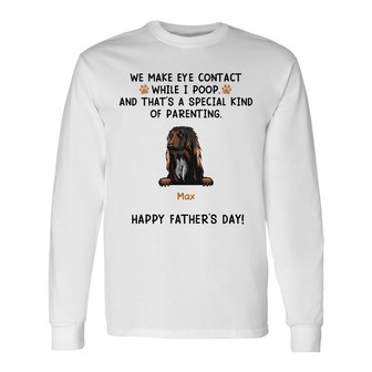 Personalized Dog Dad Long Sleeve Shirt - Thegiftio UK