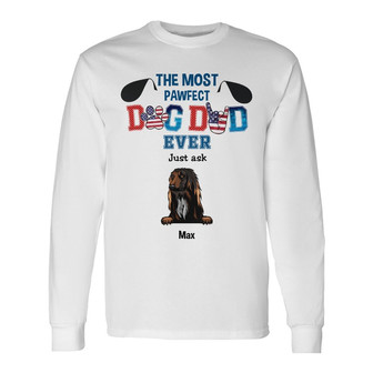 Personalized Dog Dad Mom Long Sleeve Shirt - Thegiftio UK