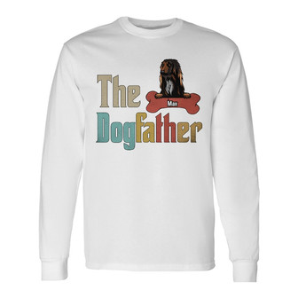 Personalized Dog Father Happy Father's Day Long Sleeve Shirt - Thegiftio UK